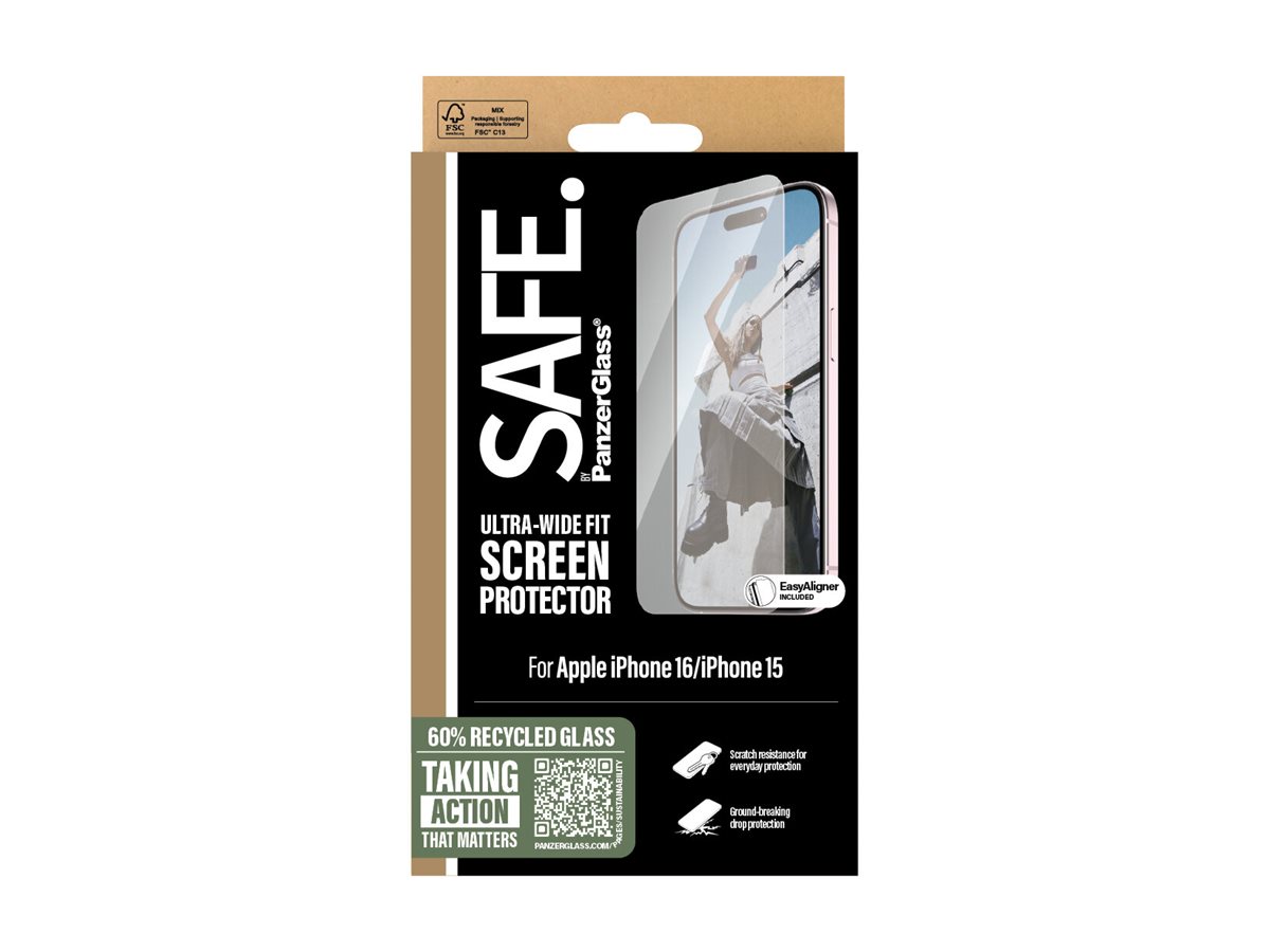 PanzerGlass Screen protector | Apple | iPhone 16 | Glass | Transparent | Ultra-Wide Fit - Image 5