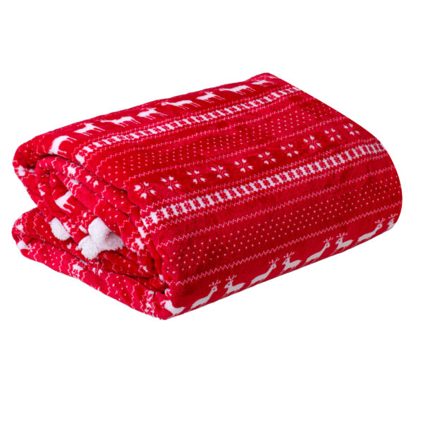 Camry | Electric Heating Throw-Blanket with Timer | CR 7441 | Number of heating levels 10 | Number of persons 1 | Remote control | 120 W | Red/White - Image 2