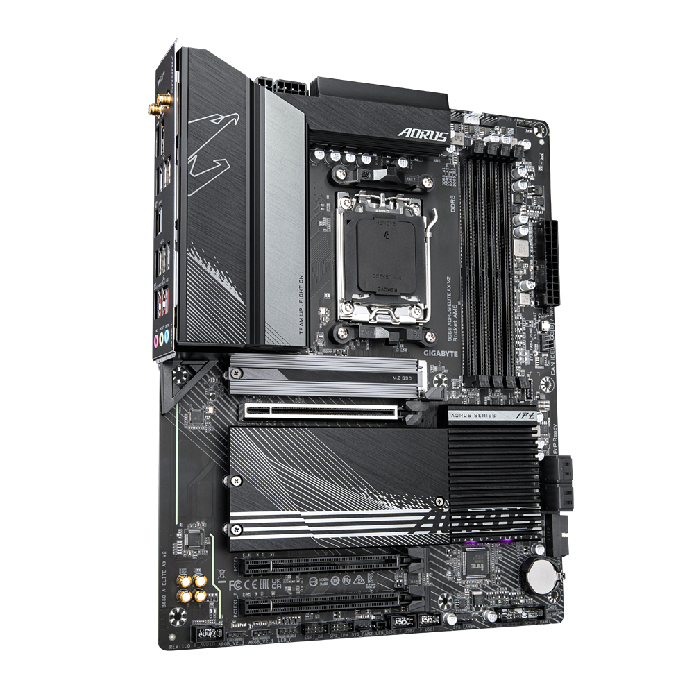 Gigabyte | B650 A ELITE AX V2 1.0 | Processor family AMD | Processor socket AM5 | DDR5 DIMM | Supported hard disk drive interfaces SATA, M.2 | Number of SATA connectors 4 - Image 4