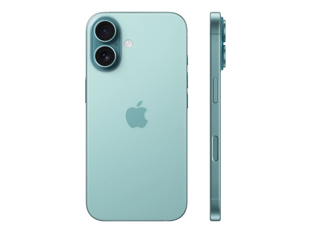 Apple iPhone 16 | Teal | 6.1 " | Super Retina XDR display | 2556 x 1179 pixels | A18 | Internal RAM 8 GB | 128 GB | Dual SIM | 4G | Main camera resolution 48+12 MP | Secondary camera resolution 12 MP | iOS | 18 - Image 2