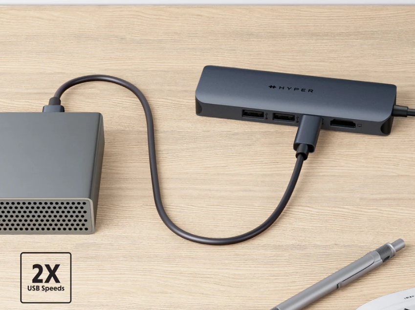 Hyper | HyperDrive EcoSmart Gen.2 Universal USB-C 6-in-1 Hub with 100 W PD Power Pass-thru - Image 3