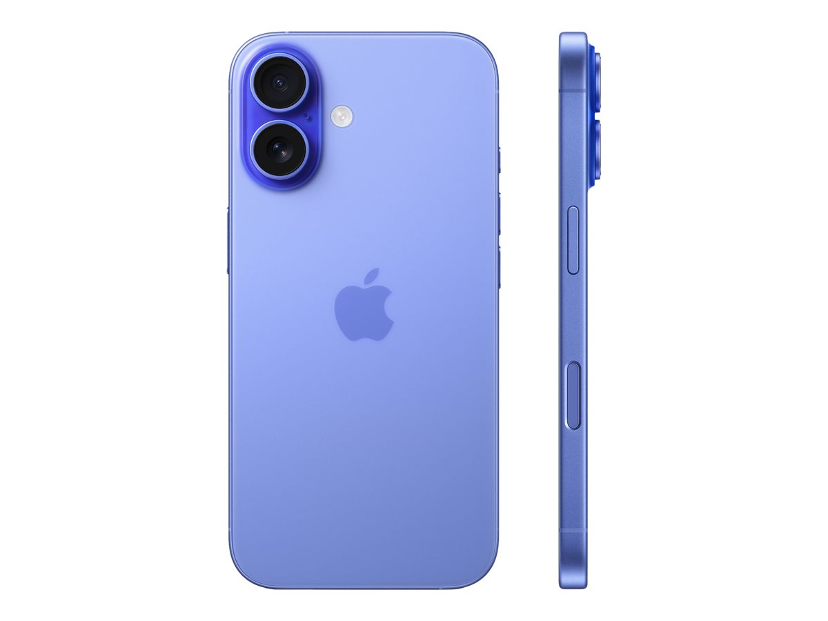 Apple iPhone 16 | Ultramarine | 6.1 " | Super Retina XDR display | 2556 x 1179 pixels | A18 | Internal RAM 8 GB | 256 GB | Dual SIM | 4G | Main camera resolution 48+12 MP | Secondary camera resolution 12 MP | iOS | 18 - Image 2