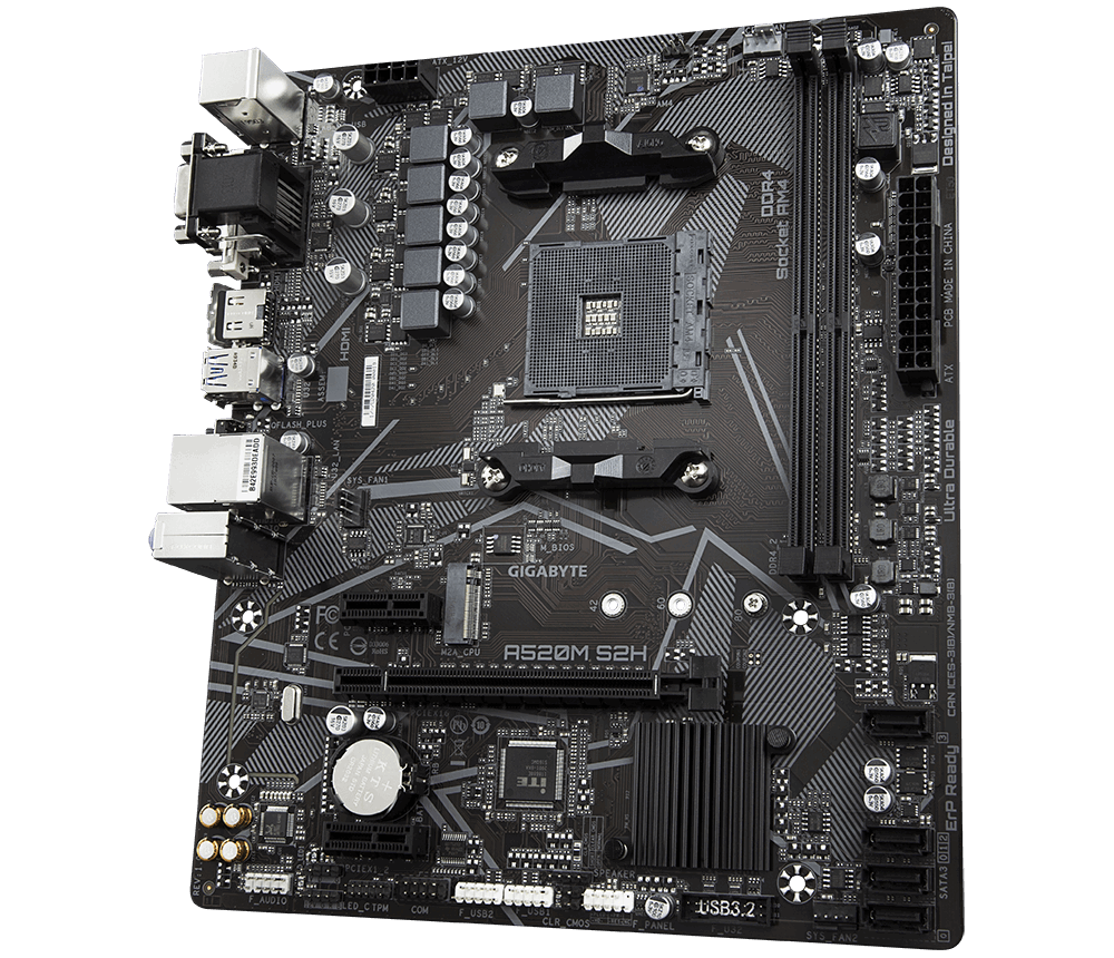 Gigabyte | A520M S2H 1.0 | Processor family AMD | Processor socket AM4 | DDR4 DIMM | Memory slots 2 | Chipset AMD A | Micro ATX - Image 7