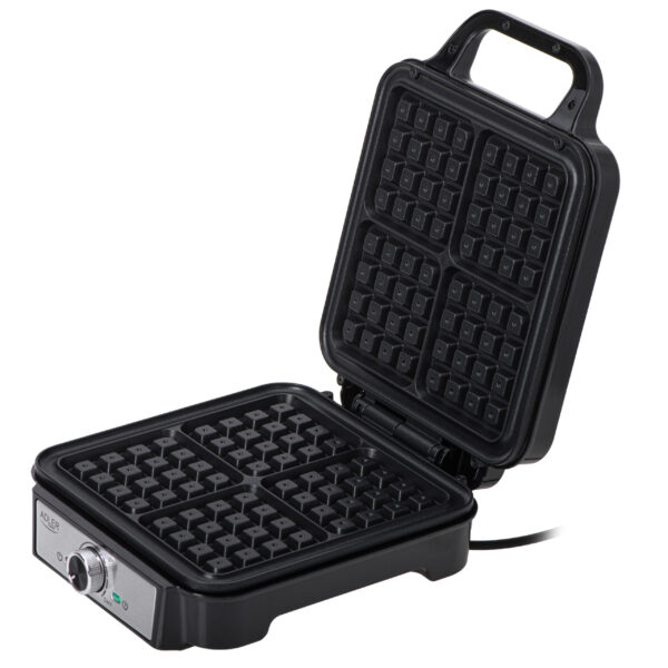 Adler Waffle Maker | AD 3083 | 1800 W | Number of pastry 4 | Belgium | Silver/Black - Image 3