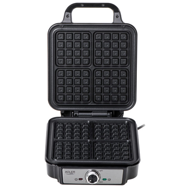 Adler Waffle Maker | AD 3083 | 1800 W | Number of pastry 4 | Belgium | Silver/Black - Image 4