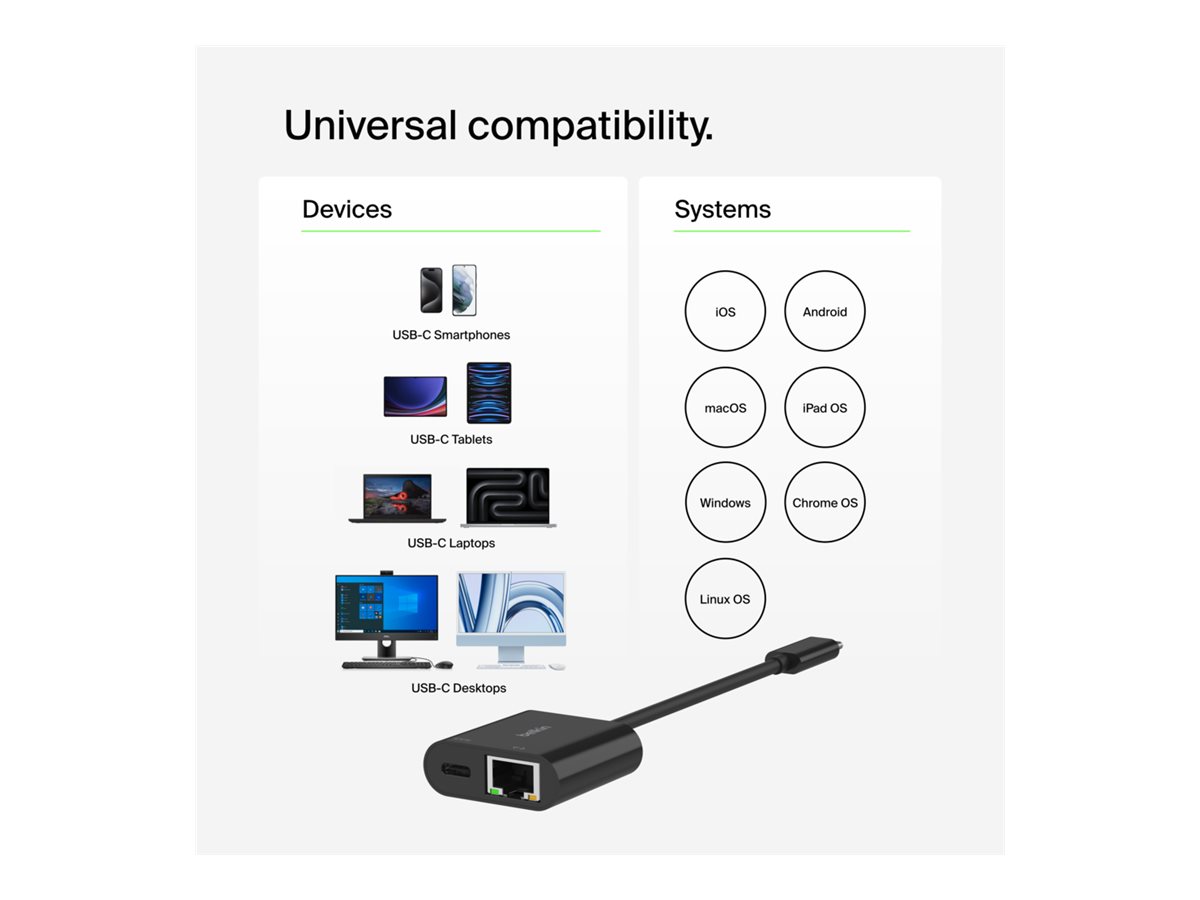 Belkin USB-C Ethernet Adapter 100W PD - Image 22