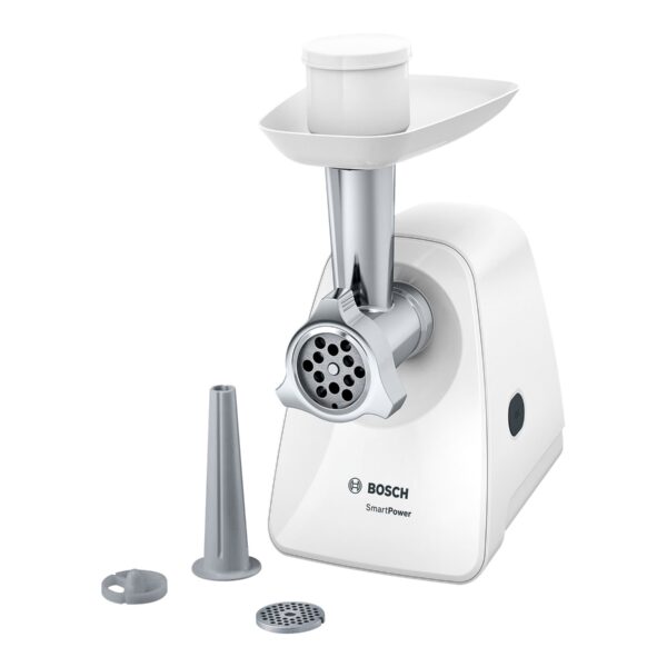 Bosch | Meat mincer SmartPower | MFW2510W | White | 350 W | Number of speeds 1 | 2 Discs: 3.8 and 8 mm; Sausage filler accessory.