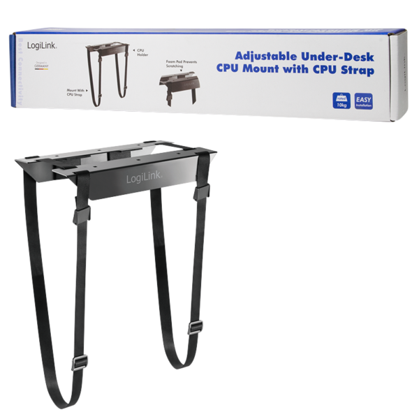 LogiLink EO0009 Adjustable Under-Desk CPU Mount, strap | Logilink - Image 6