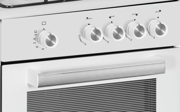 Simfer | Cooker | 4401SGRBB | Hob type Gas | Oven type Gas | White | Width 50 cm | Depth 55 cm | 49 L - Image 5