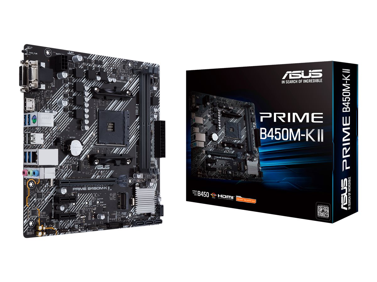 Asus | PRIME B450M-K II | Processor family AMD | Processor socket AM4 | DDR4 | Memory slots 2 | Chipset AMD B | Micro ATX - Image 9