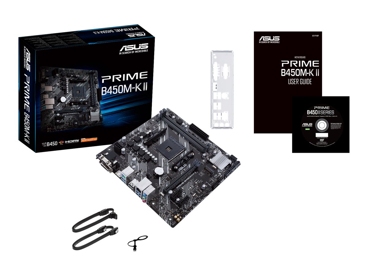 Asus | PRIME B450M-K II | Processor family AMD | Processor socket AM4 | DDR4 | Memory slots 2 | Chipset AMD B | Micro ATX - Image 10