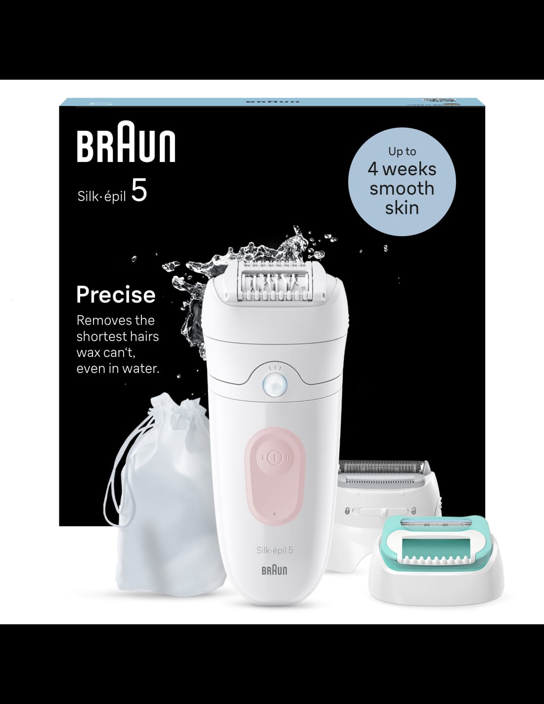 Braun | Epilator | SE5-050 Silk-épil 5 | Operating time (max) 40 min | Number of power levels 1 | Wet & Dry | White - Image 3