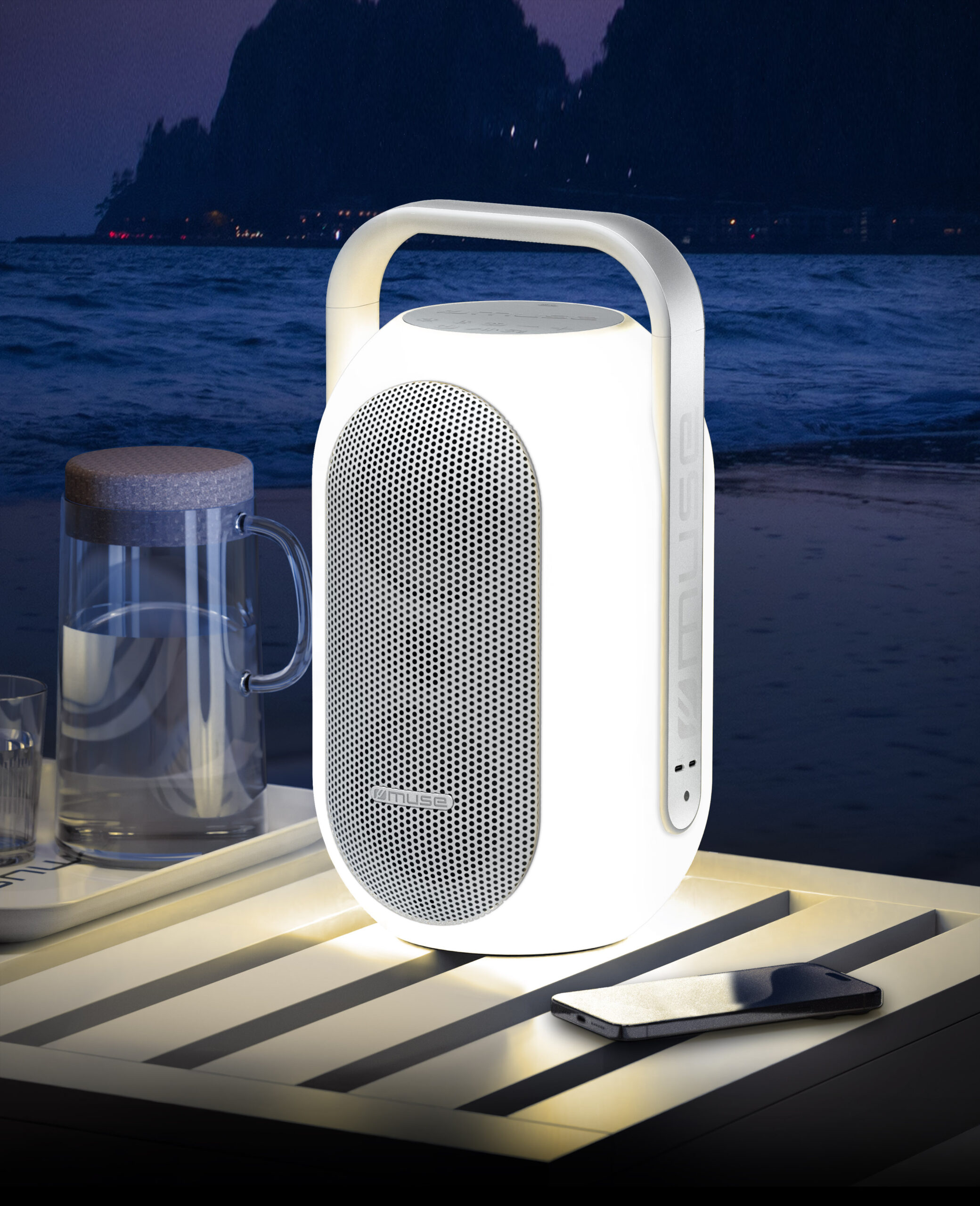 Muse | Bluetooth Lantern | ML-625 BT | 60 W | Bluetooth | White | Portable | Wireless connection - Image 4