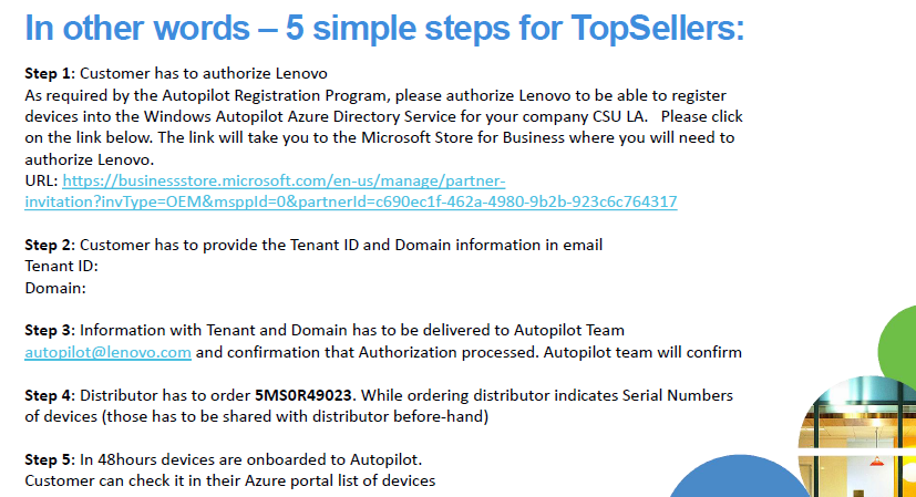 Lenovo | Microsoft Autopilot PKID registration (Remote configuration) for Top sellers and CTO - Image 3