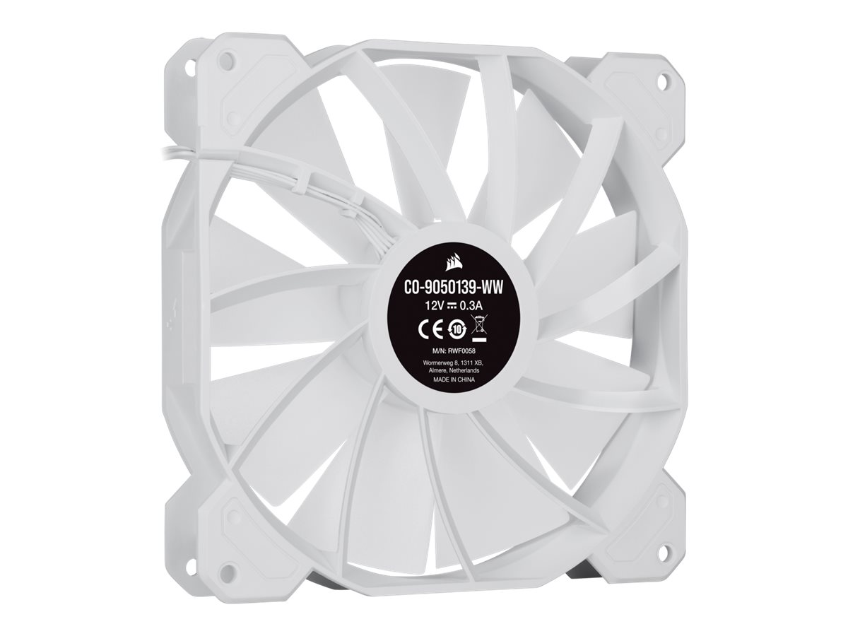 Corsair | 140mm White PWM Fan, Dual Fan Kit with Lighting Node CORE | iCUE SP140 RGB ELITE Performance | Case Fan - Image 7