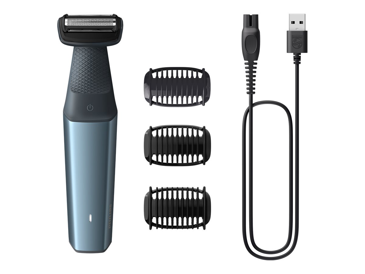Philips | Hair clipper for body | BG3027/05 | Cordless | Wet & Dry | Number of length steps 3 | Blue/Black - Image 2