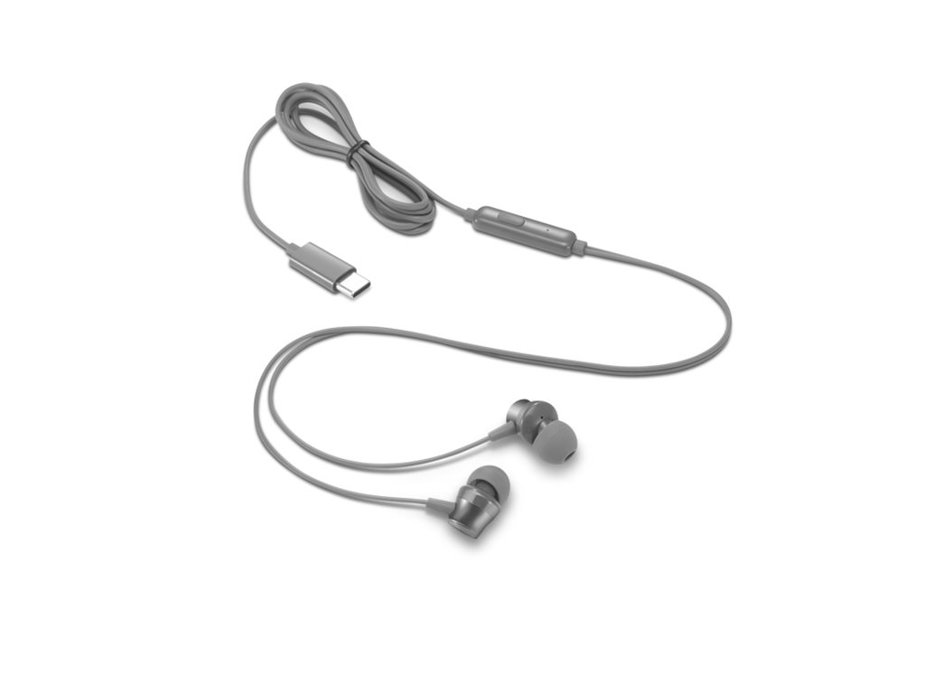 Lenovo | 300 USB-C In-Ear Headphone | GXD1J77353 | Built-in microphone | Wired | Grey - Image 2