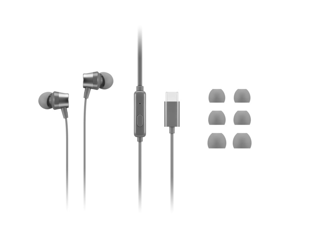 Lenovo | 300 USB-C In-Ear Headphone | GXD1J77353 | Built-in microphone | Wired | Grey - Image 3