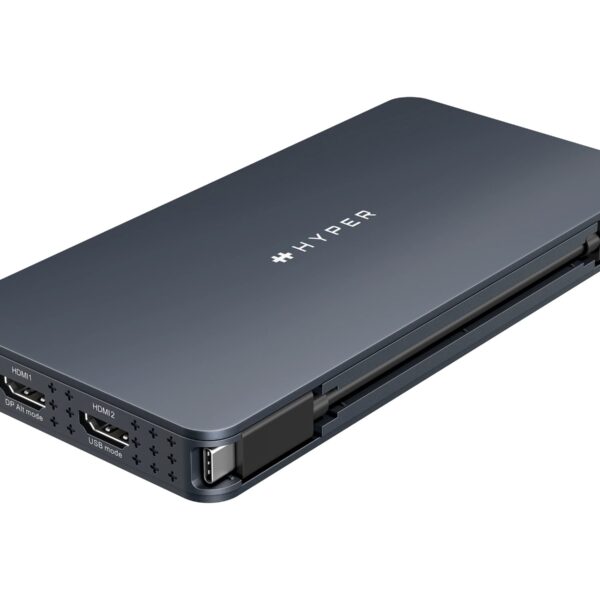 Hyper | HyperDrive Universal Silicon Motion USB-C 10-in1 Dual HDMI Docking Station | Ethernet LAN