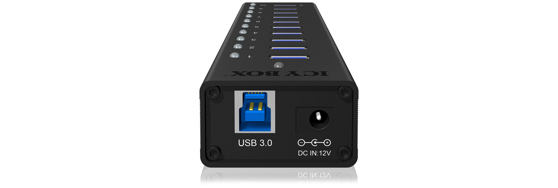 Raidsonic | 10 port USB 3.0 Hub | Icy Box IB-AC6110 - Image 4