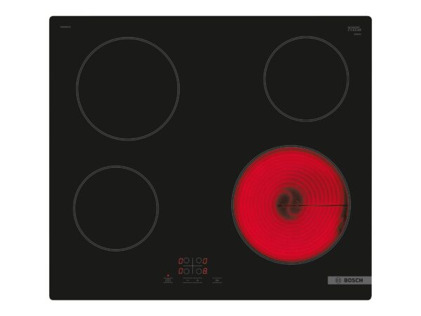 Bosch Hob | PKE61RBA2E | Electric | Number of burners/cooking zones 4 | Touch | Timer | Black - Image 2