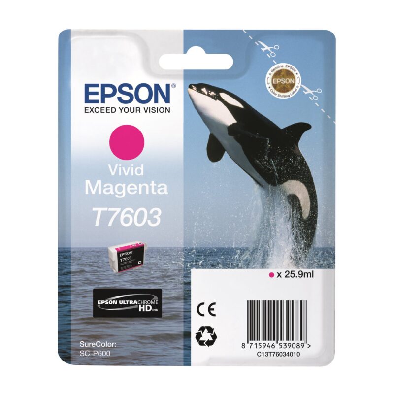 Epson T7603 | Ink Cartridge | Vivid Magenta