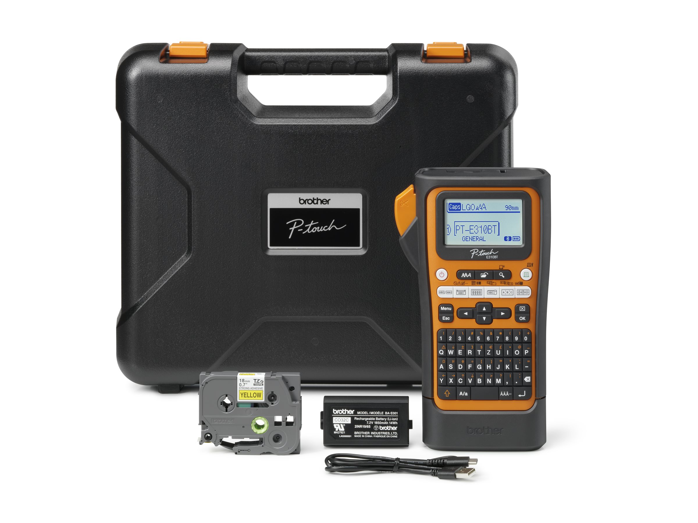 Brother PT-E310BTVP Pro | Thermal | Label Printer | Orange/Black - Image 3