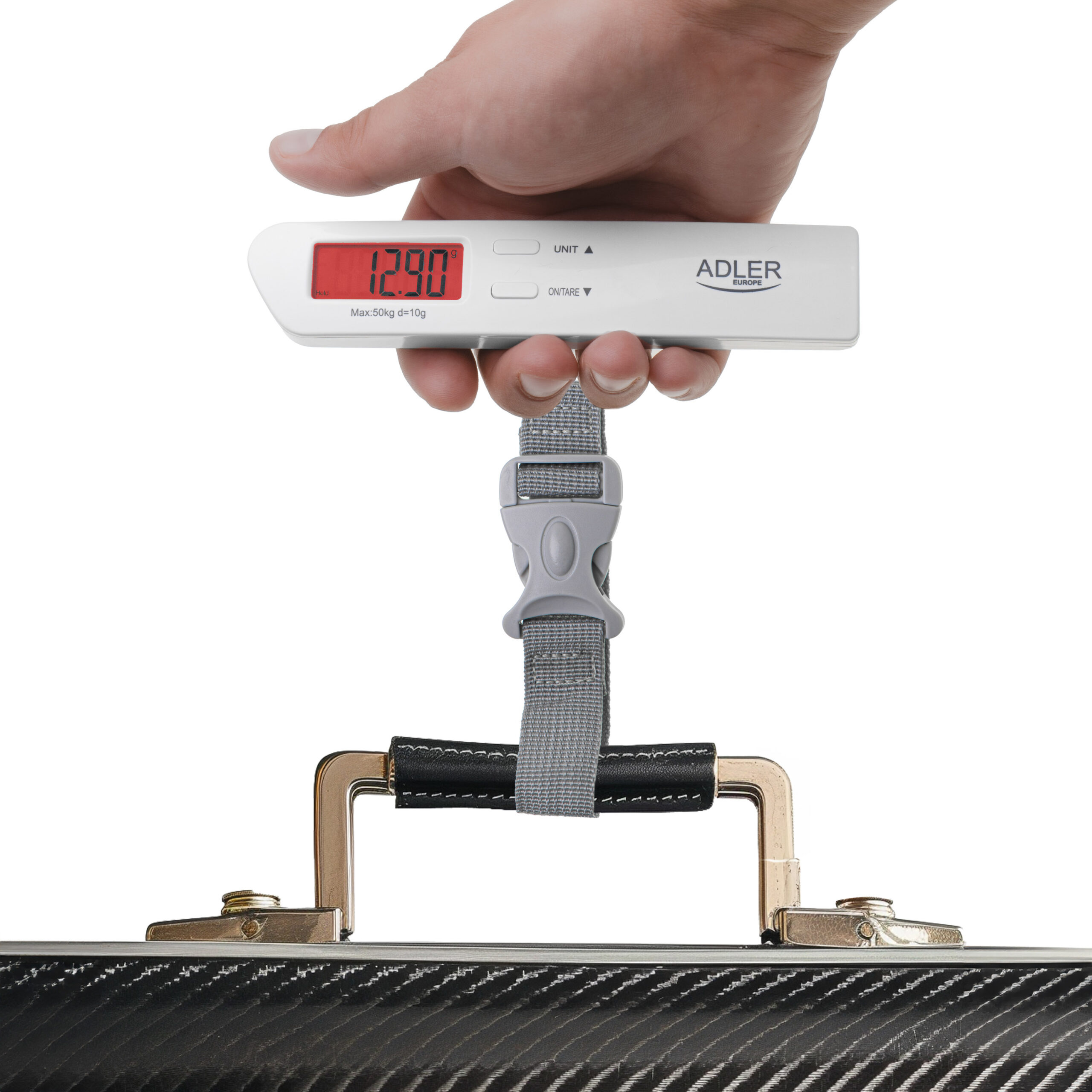 Adler | Travel Luggage Scale | AD 8191 | Maximum weight (capacity) 50 kg | Accuracy 10 g | Grey - Image 5