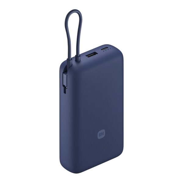Xiaomi 33W Power Bank (Integrated Cable) | 20000 mAh | USB-C/USB-C cable/USB-A | Blue
