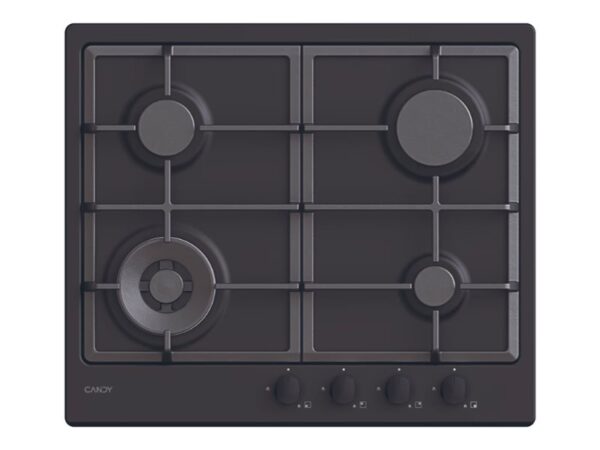 Candy Hob | CHG6BFB4WB | Gas | Number of burners/cooking zones 4 | Knobs | Black - Image 2