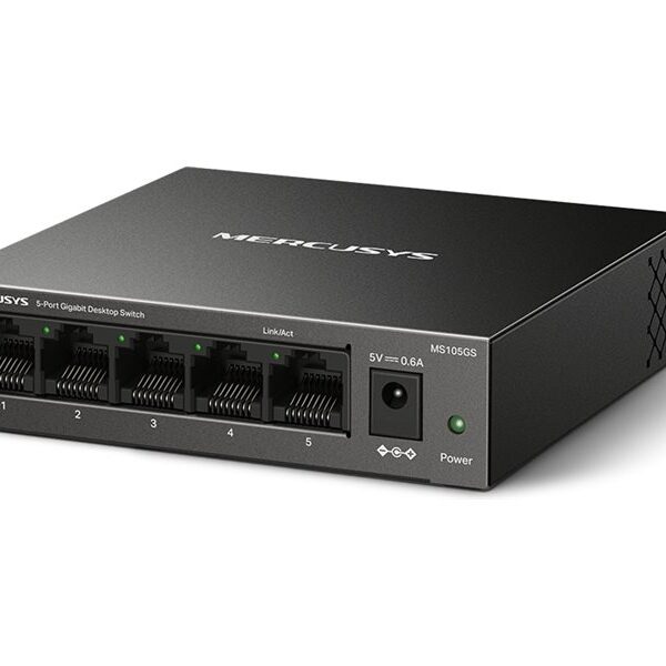 Mercusys 5-Port Gigabit Desktop Switch | MS105GS | Unmanaged | Desktop | Gigabit Ethernet (copper) ports quantity 5
