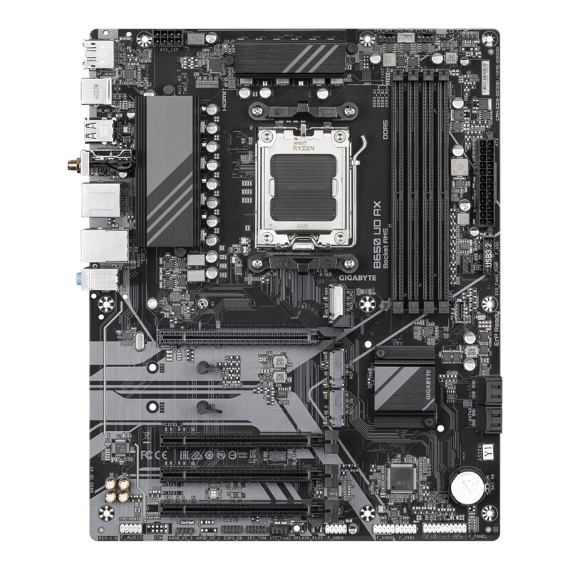 Gigabyte B650 UD AX | Processor family AMD Ryzen | Processor socket AM5 | DDR5 | Number of SATA connectors 4