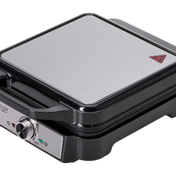 Adler Waffle Maker | AD 3083 | 1800 W | Number of pastry 4 | Belgium | Silver/Black