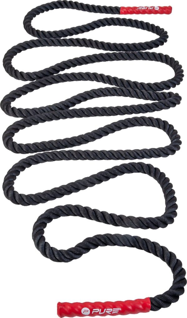 Pure2Improve Battle Rope 12m | Black/Red - Image 2