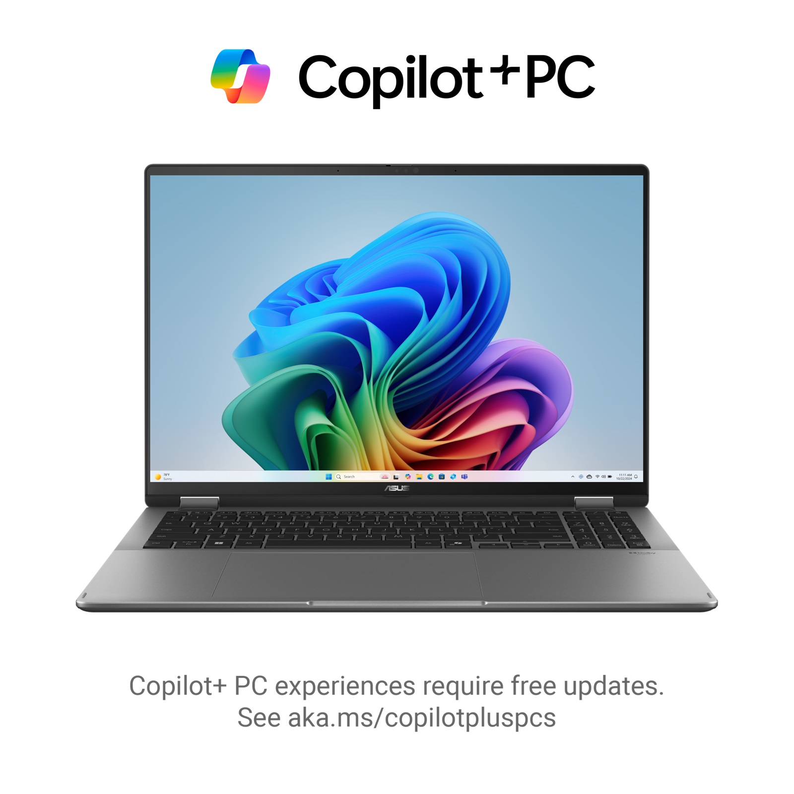 Asus Vivobook 16 Flip TP3607SA-RJ033W | Matte Gray | 16 " | OLED | Touchscreen | 3K | 2880 x 1800 pixels | Glossy | Intel Core Ultra 7 | 256V | 16 GB | LPDDR5X | Solid-state drive capacity 1000 GB | Intel Arc Graphics | Windows 11 Home | 802.11be | Bluetooth version 5.4 | Keyboard language US | Keyboard backlit | Warranty 24 month(s) - Image 3