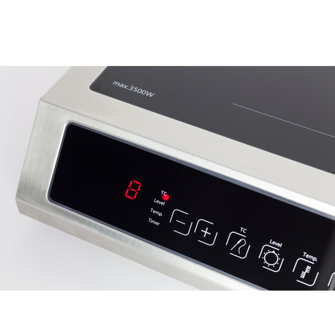 Caso | Thermo Control Hob | TC 3500 | Number of burners/cooking zones 1 | Touch control | Black/Stainless steel | Induction - Image 5