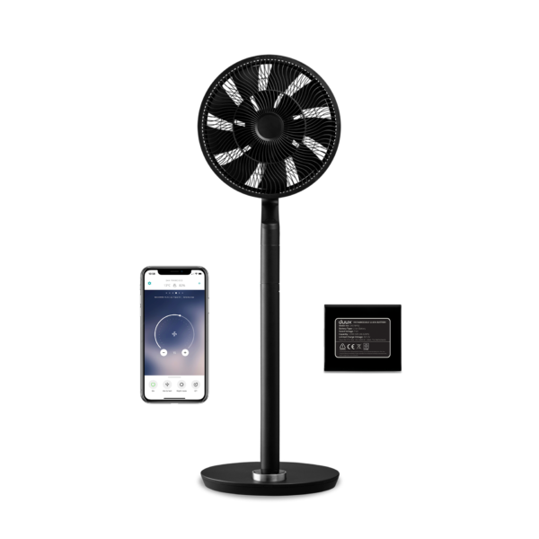 Duux | Fan | Whisper Flex Ultimate | Stand Fan | Power 3-32 W | Black | Diameter 34 cm | Number of speeds 30 | Oscillation | Remote control - Image 10