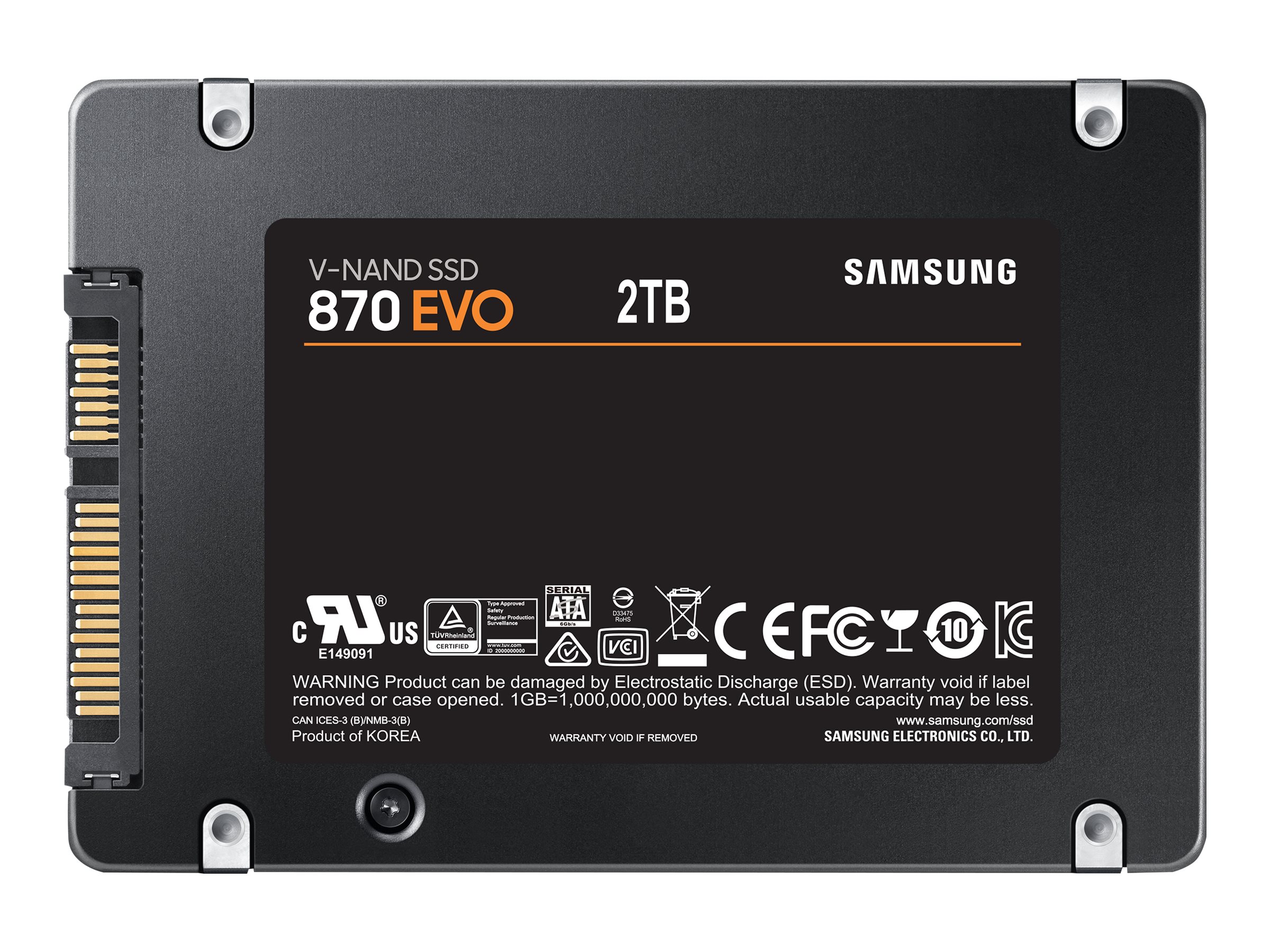 Samsung | SSD | 870 EVO | 2000 GB | SSD form factor 2.5" | Solid-state drive interface SATA III | Read speed 560 MB/s | Write speed 530 MB/s - Image 6