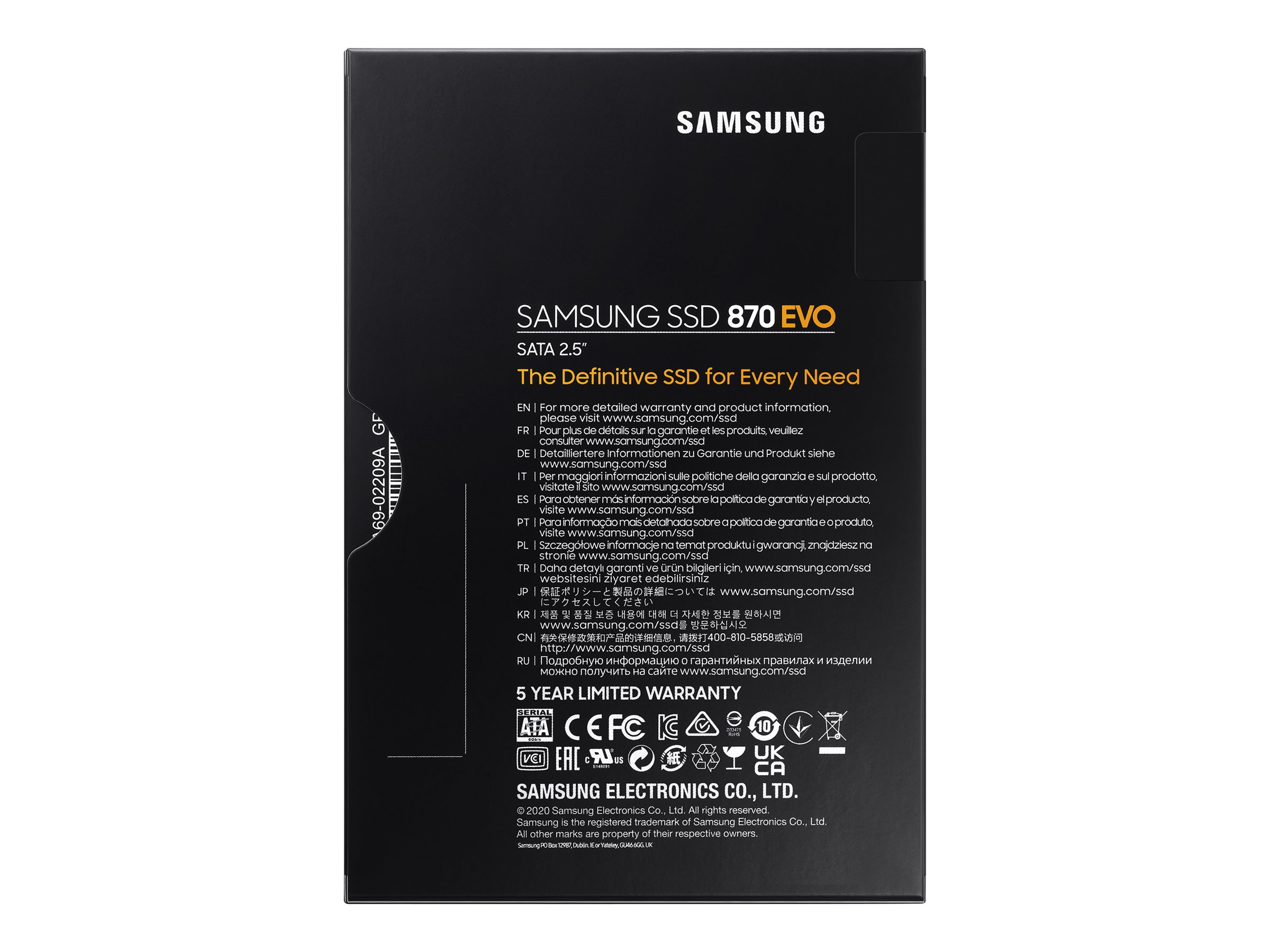 Samsung | SSD | 870 EVO | 2000 GB | SSD form factor 2.5" | Solid-state drive interface SATA III | Read speed 560 MB/s | Write speed 530 MB/s - Image 10