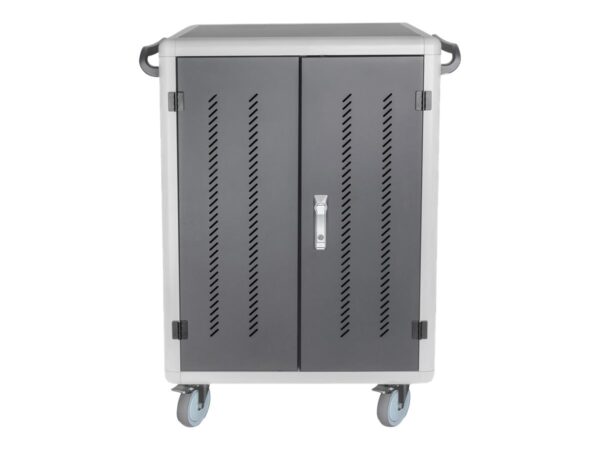 Digitus | Black | Charging Trolley 30 Notebooks / Tablets up to 15.6" | Pressure lock system with swiveling lever handle on the front and back door, lockable; Safety plug socket with switch on the side - Image 8