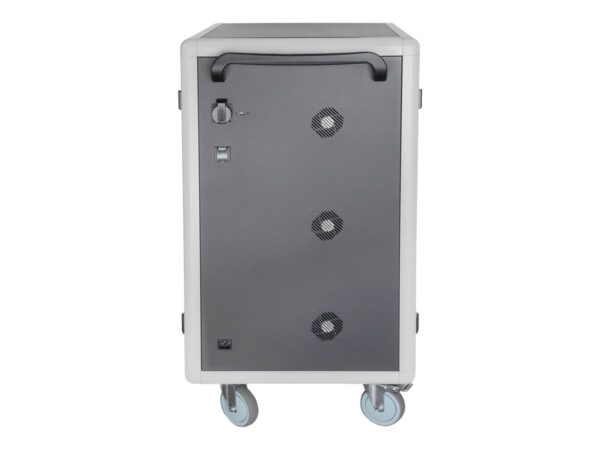 Digitus | Black | Charging Trolley 30 Notebooks / Tablets up to 15.6" | Pressure lock system with swiveling lever handle on the front and back door, lockable; Safety plug socket with switch on the side - Image 10