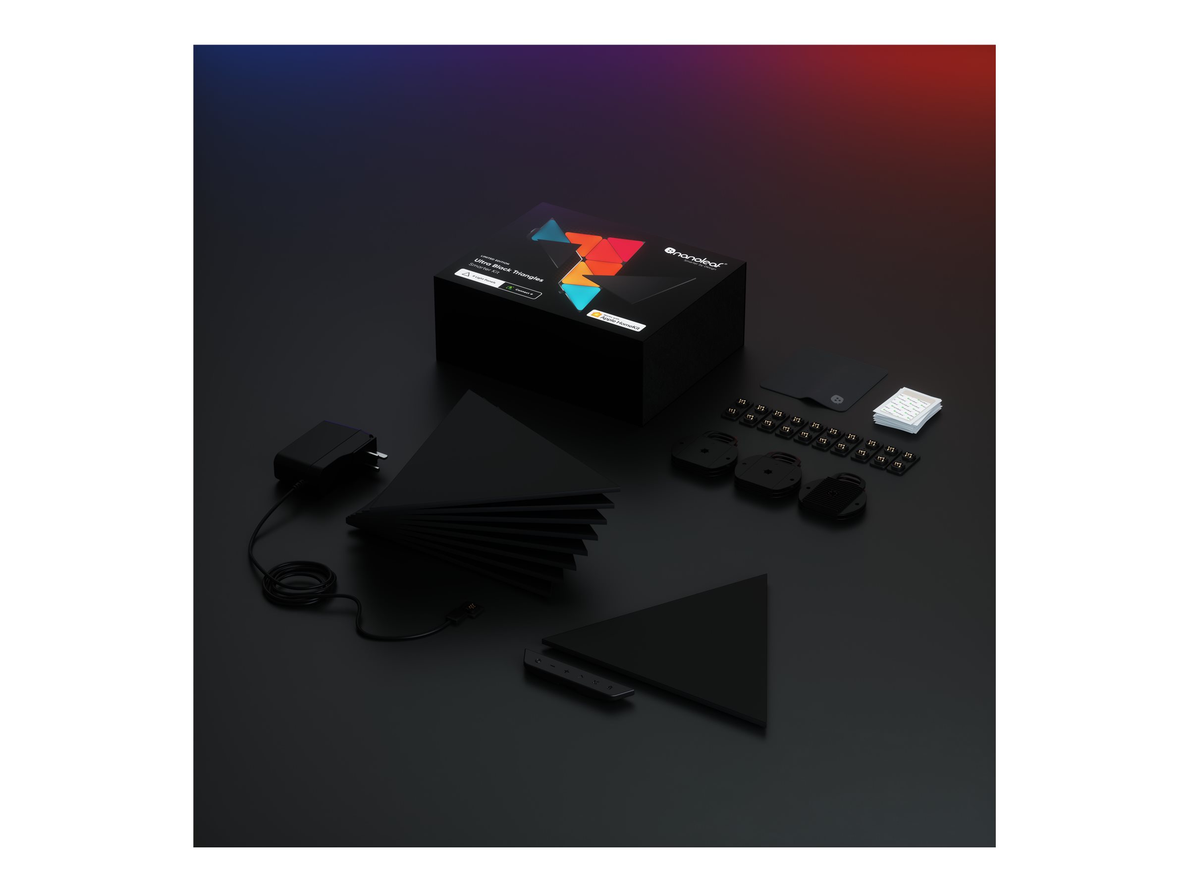 Nanoleaf | Shapes Black Triangles Starter Kit (9 panels) | 42 W | WiFi - Image 3