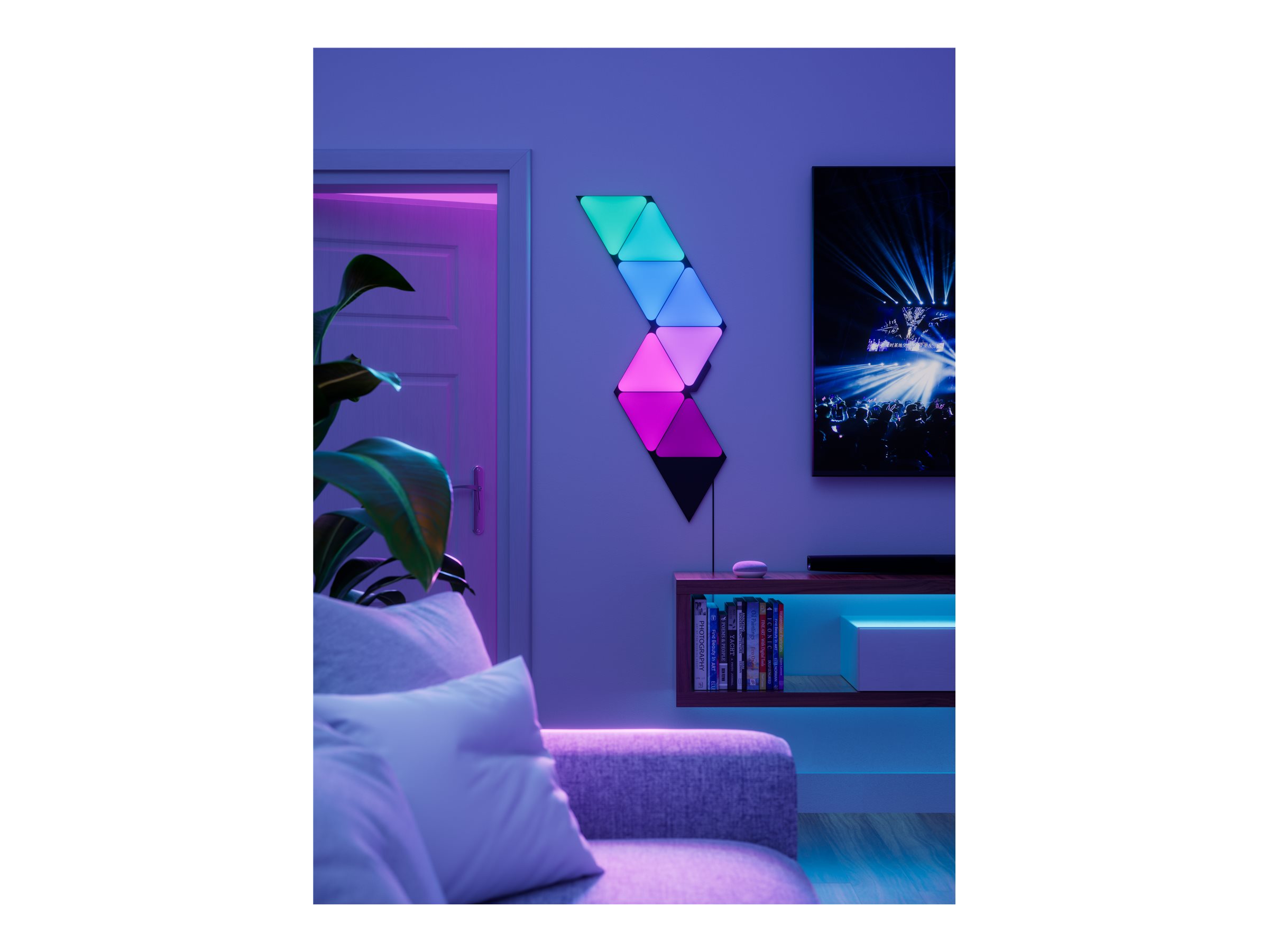 Nanoleaf | Shapes Black Triangles Starter Kit (9 panels) | 42 W | WiFi - Image 4