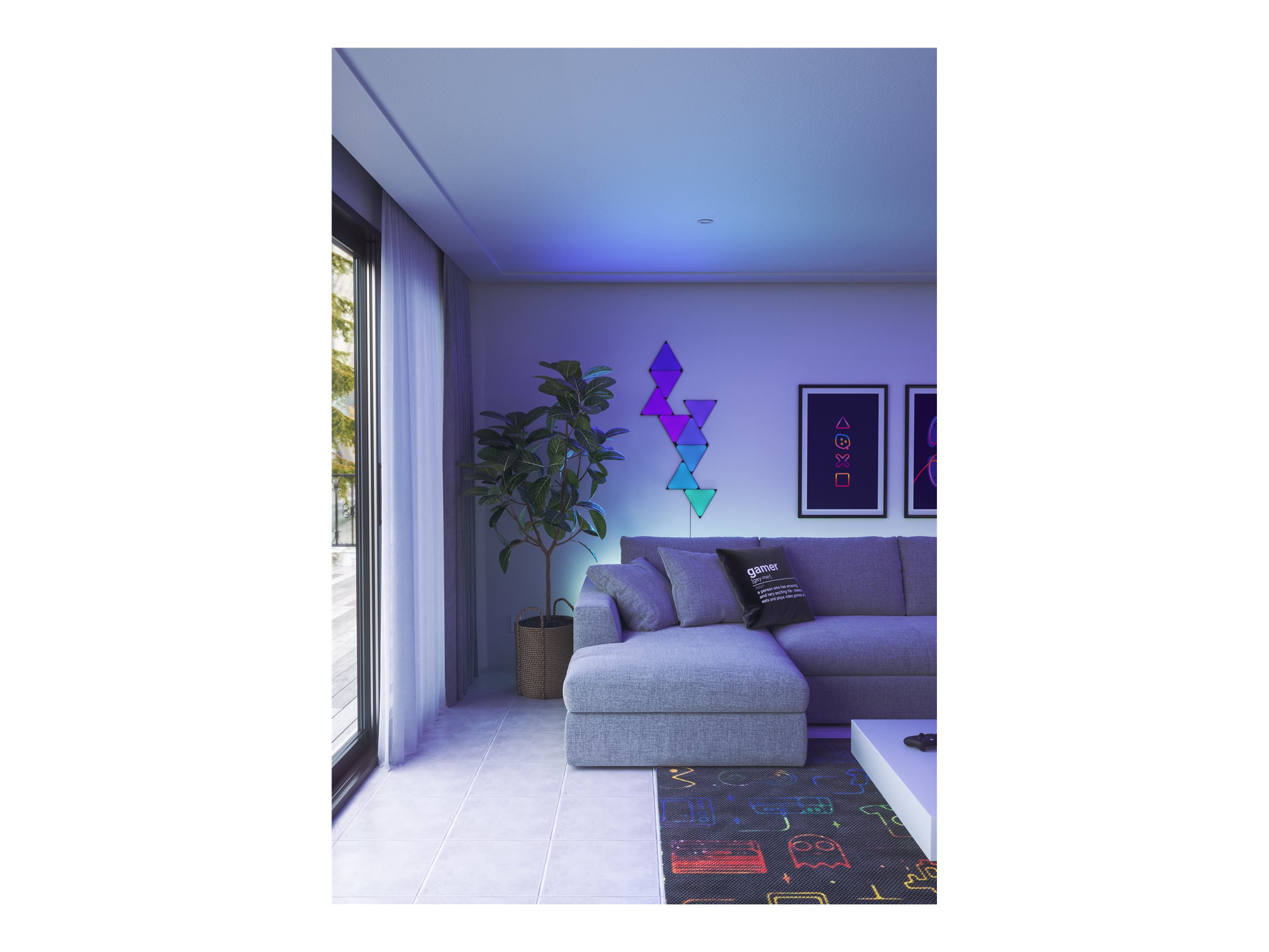 Nanoleaf | Shapes Black Triangles Starter Kit (9 panels) | 42 W | WiFi - Image 5