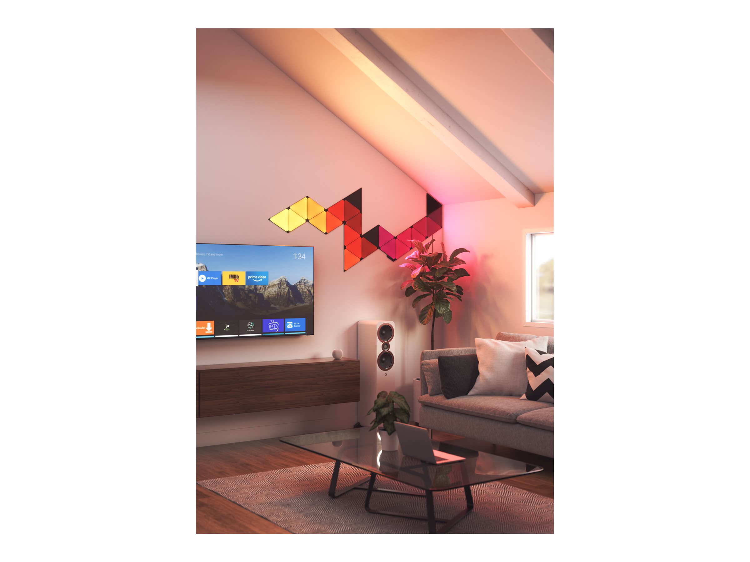 Nanoleaf | Shapes Black Triangles Starter Kit (9 panels) | 42 W | WiFi - Image 8