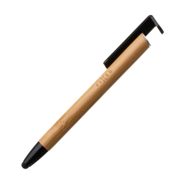 Fixed | Pen With Stylus and Stand | 3 in 1 | Pencil | Stylus for capacitive displays; Stand for phones and tablets | Bamboo