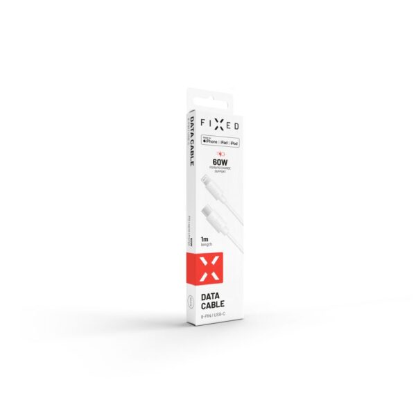 Fixed | Data And Charging Cable With USB/lightning Connectors and PD support | White - Image 2