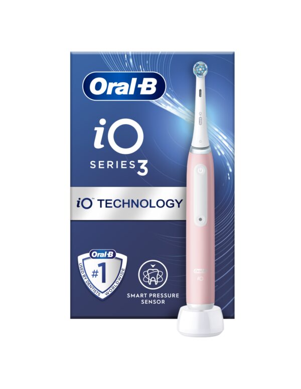 Oral-B | Electric Toothbrush | iO3 Series | Rechargeable | For adults | Number of brush heads included 1 | Number of teeth brushing modes 3 | Blush Pink - Image 2