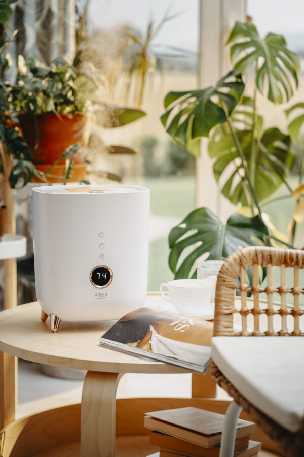 Adler | AD 7972 | Humidifier | 23 W | Water tank capacity 4 L | Suitable for rooms up to 35 m² | Ultrasonic | Humidification capacity 150-300 ml/hr | White - Image 9