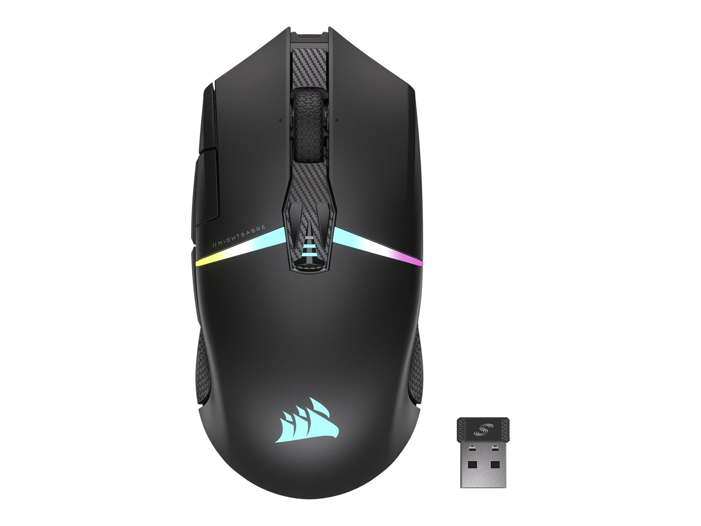 Corsair | Gaming Mouse | NIGHTSABRE RGB | Wireless | Bluetooth, 2.4 GHz | Black - Image 3